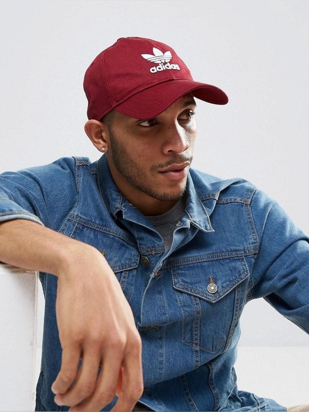 Adidas Originals Relaxed Strapback Hat Maroon/White